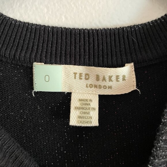 Ted Baker Women 0 US 2 Colour By Numbers Redlo Color-Blocked Knit Sweater Dress - Picture 9 of 12